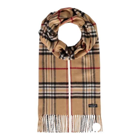 FRAAS Plaid Oversized Cashmink® Camel Scarf - Picture 3 of 7